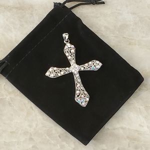 Rhinestone embellished cross
